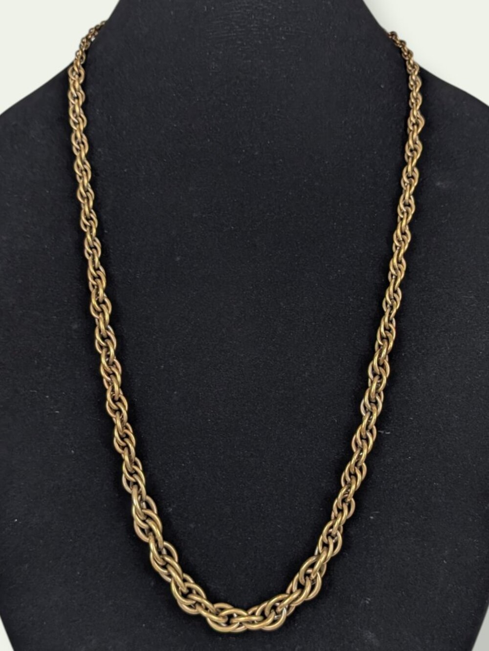 Vintage Distressed Graduated Rope Chain Infinity Necklace